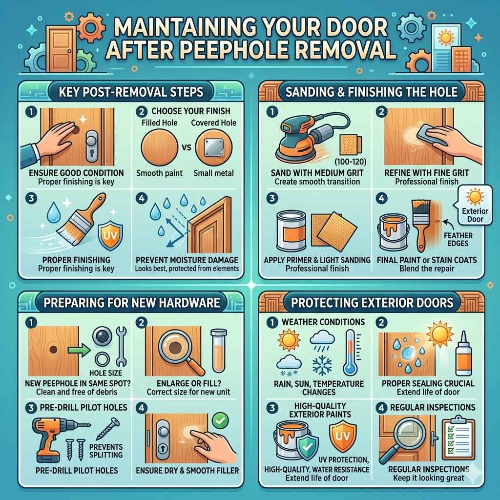 Maintaining Your Door After Peephole Removal