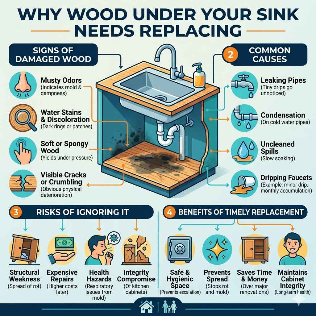 Why Wood Under Your Sink Needs Replacing