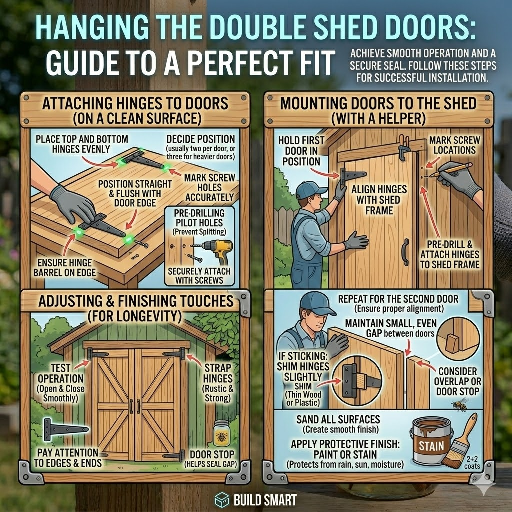 Hanging the Double Shed Doors