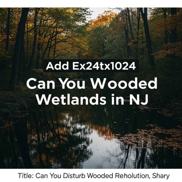 Can You Disturb Wooded Wetlands in NJ