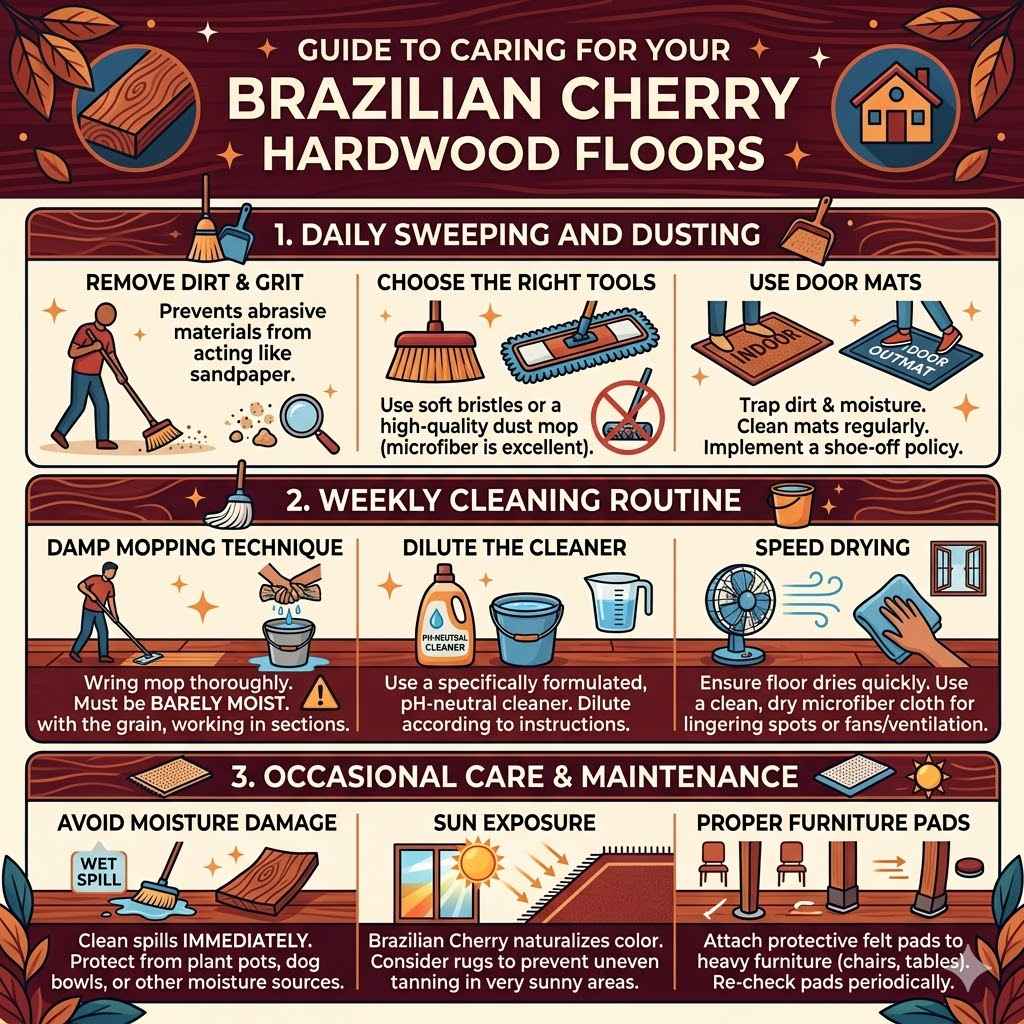 Caring For Your Brazilian Cherry Hardwood Floors