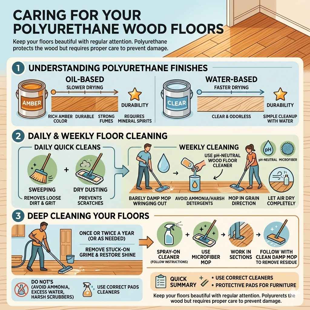 Caring for Your Polyurethane Wood Floors