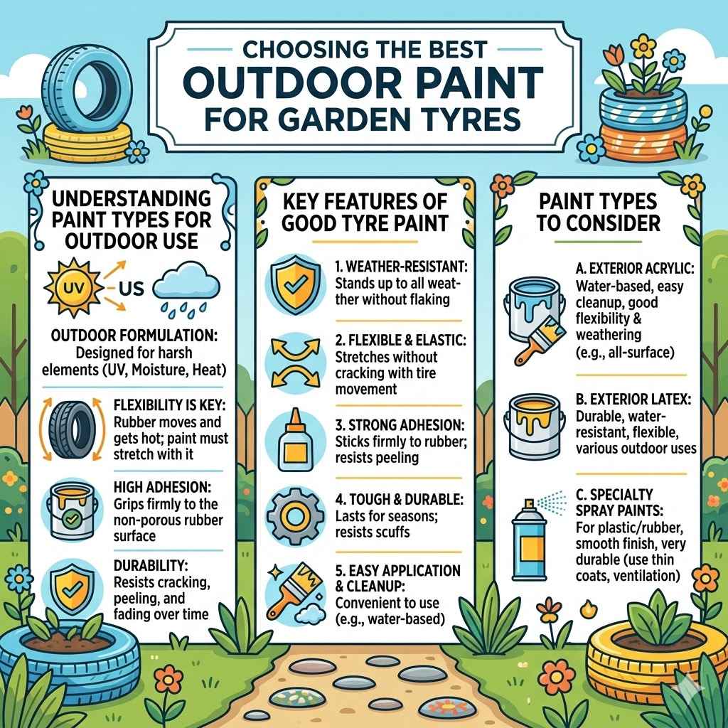 Choosing The Best Outdoor Paint For Garden Tyres