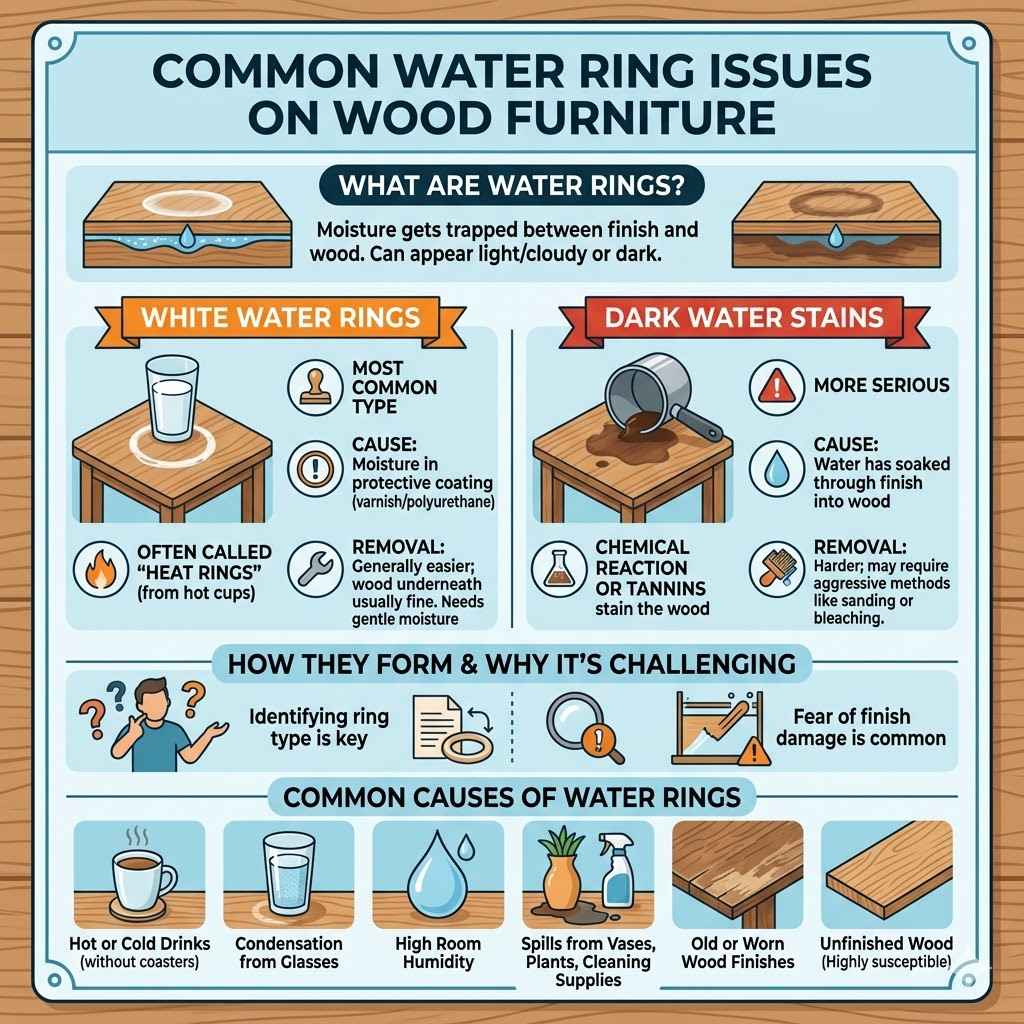 Common Water Ring Issues On Wood