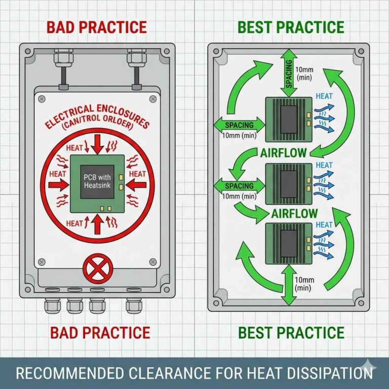How Much Space To Leave For Heat Distribution In Electrical Components