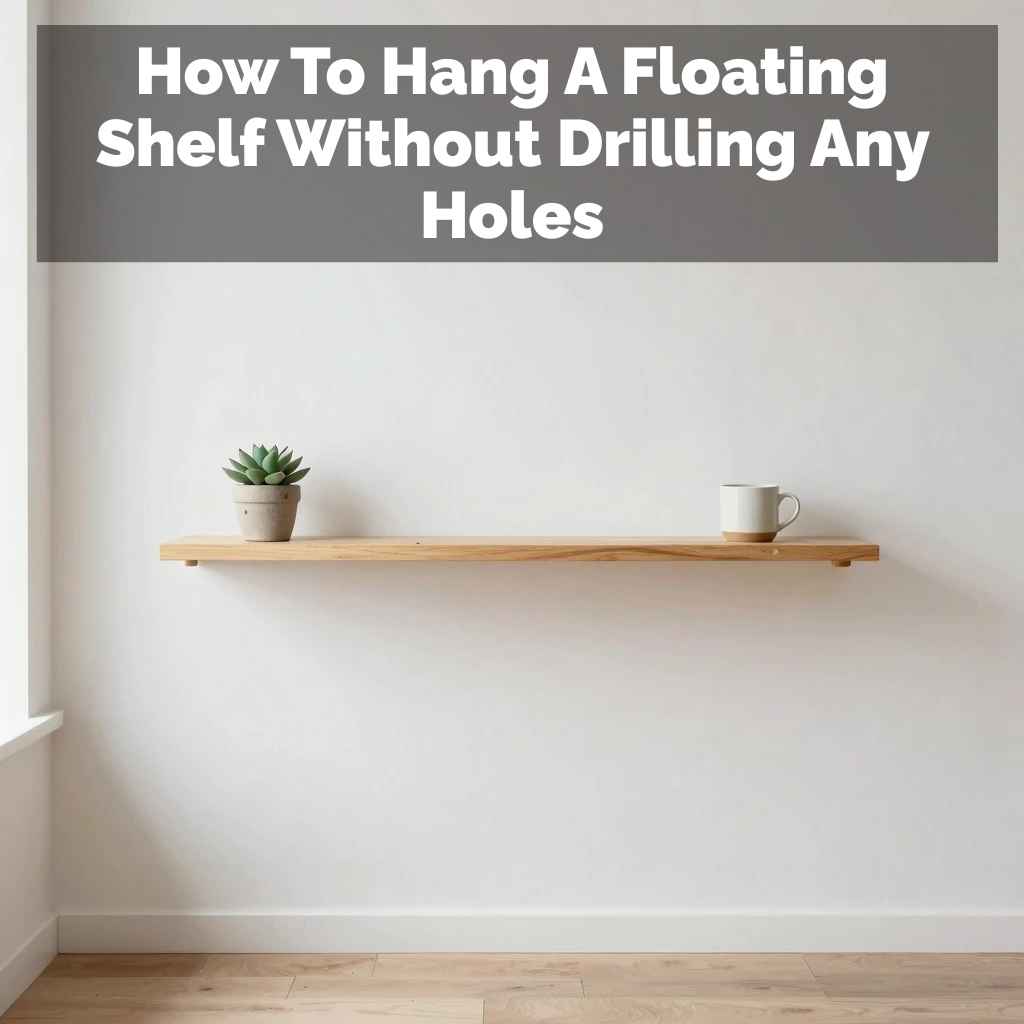 How To Hang A Floating Shelf Without Drilling Any Holes