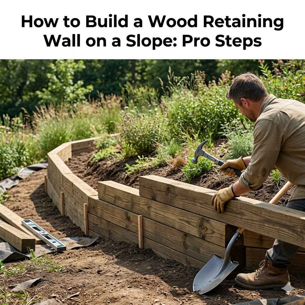 How to Build a Wood Retaining Wall on a Slope