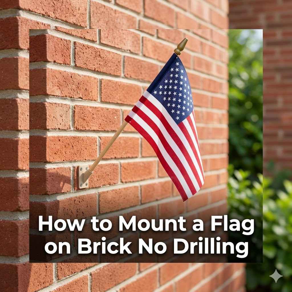 How to Mount a Flag on Brick No Drilling