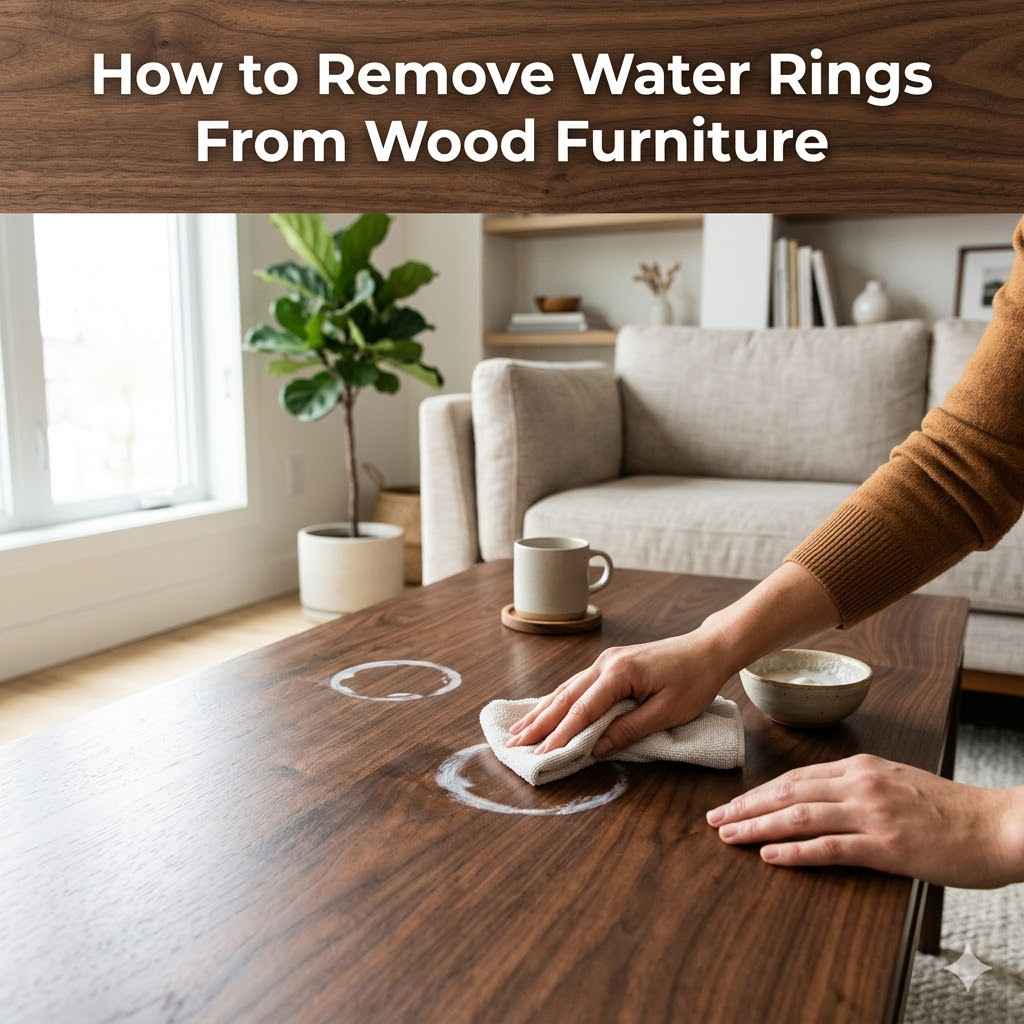 How to Remove Water Rings From Wood Furniture