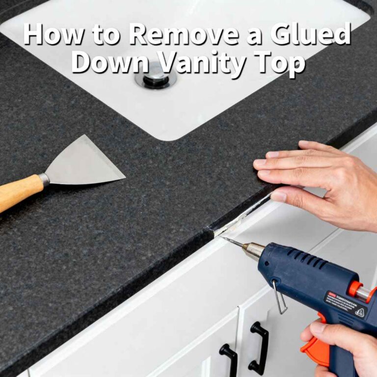 How to Remove a Glued Down Vanity Top