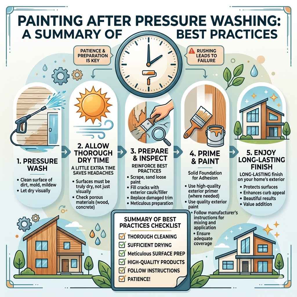 Painting After Pressure Washing A Summary Of Best Practices