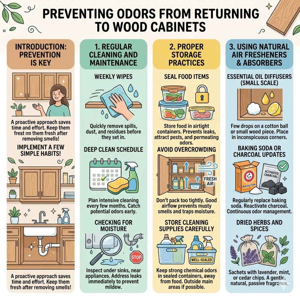Preventing Odors from Returning to Wood Cabinets