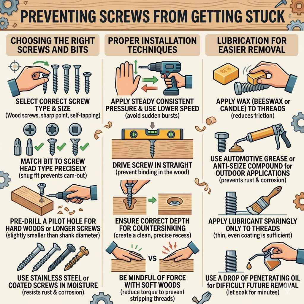 Preventing Screws From Getting Stuck