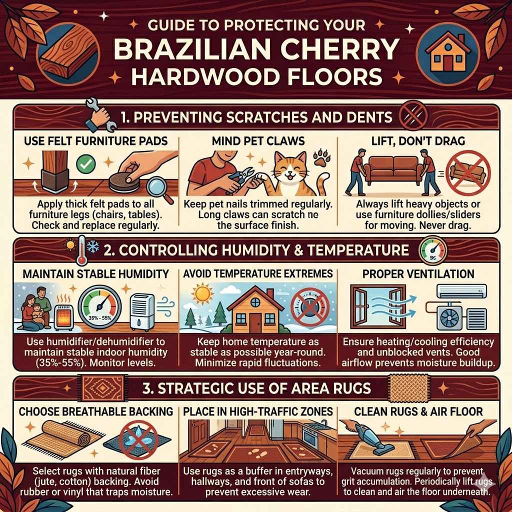 Protecting Your Brazilian Cherry Hardwood Floors