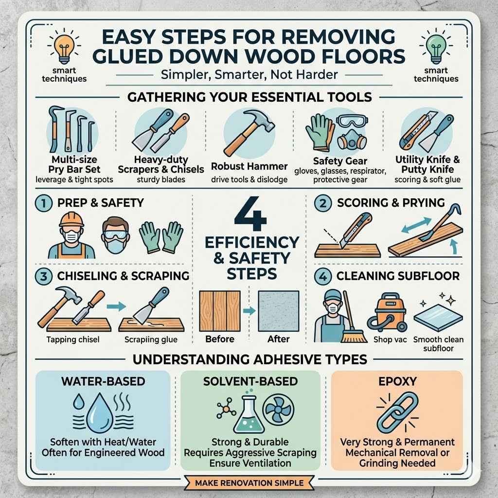 Removing Glued Down Wood Floors Easy Steps