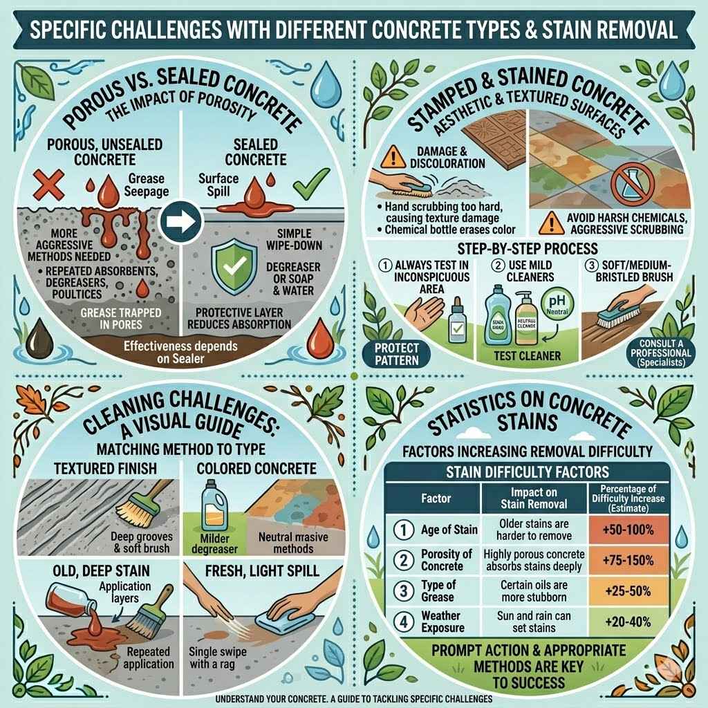 Specific Challenges with Different Concrete Types