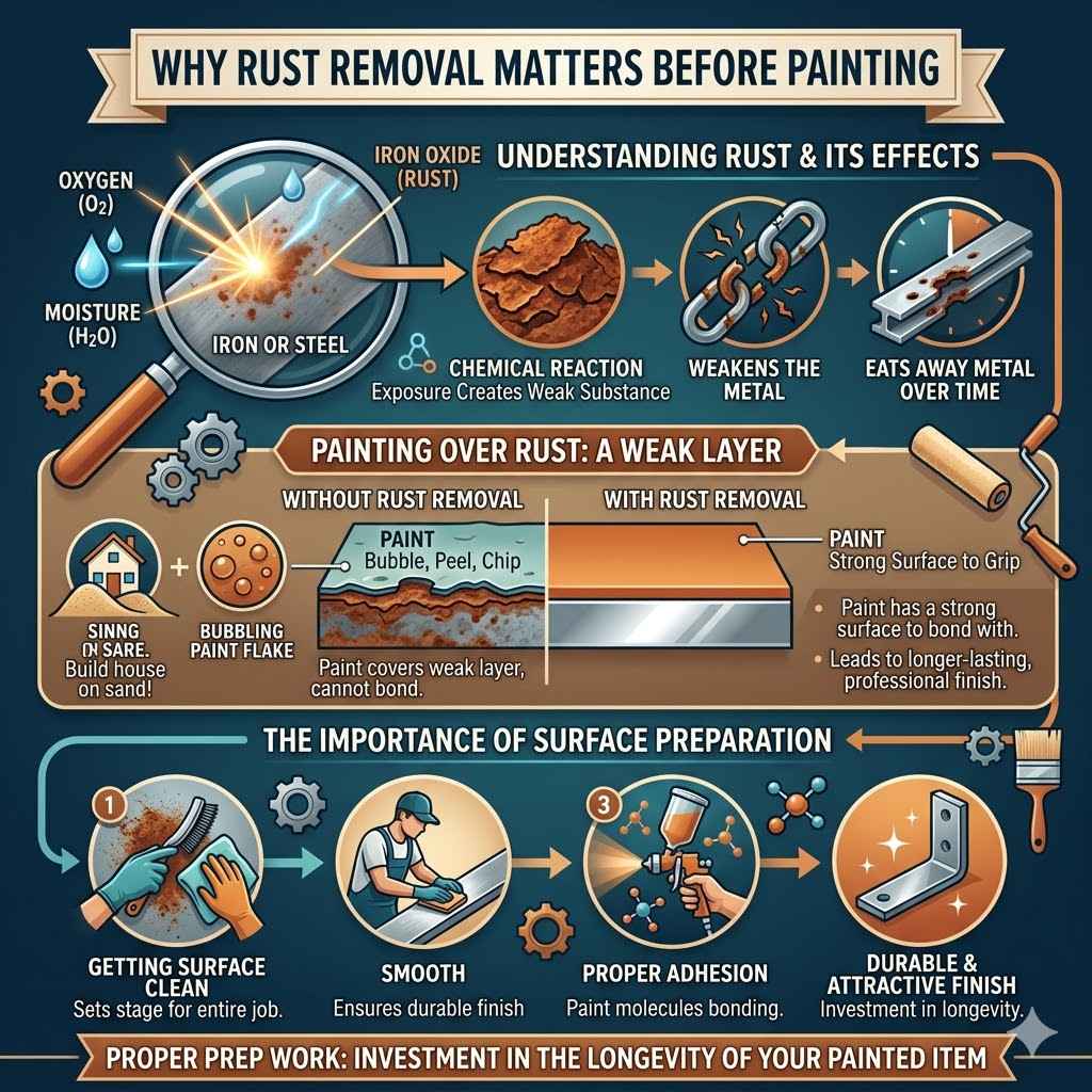 Why Rust Removal Matters Before Painting