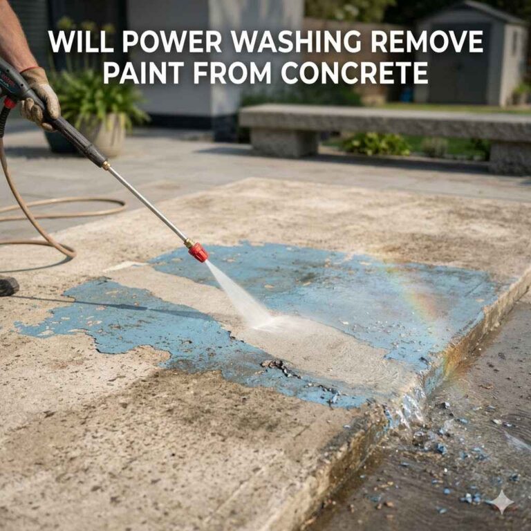 Will Power Washing Remove Paint from Concrete