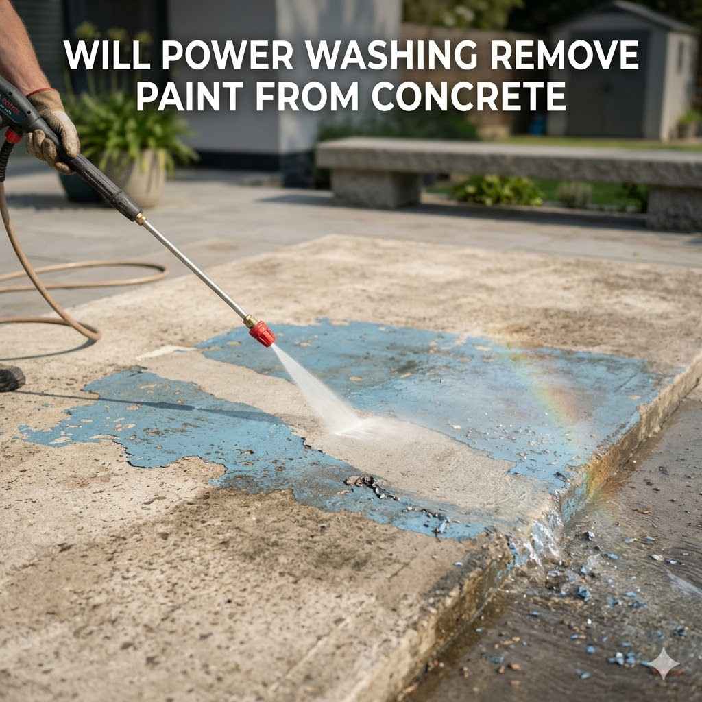 Will Power Washing Remove Paint from Concrete