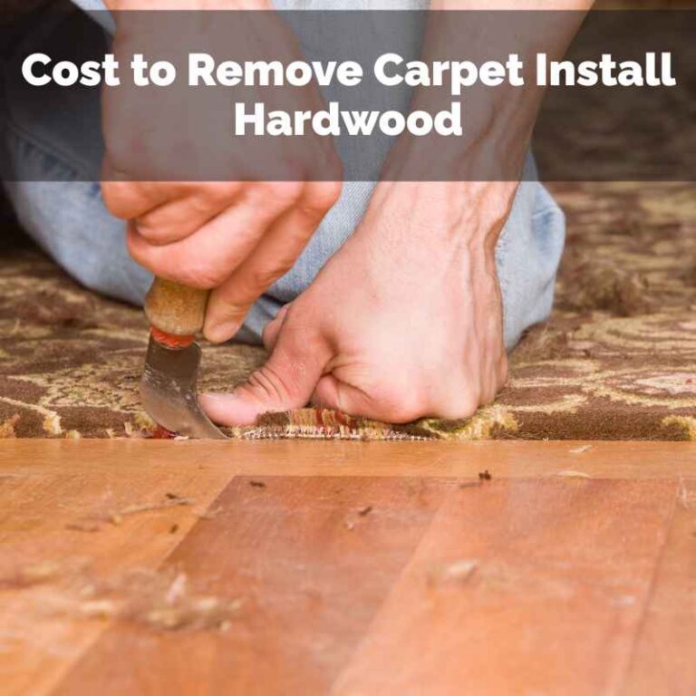 Cost to Remove Carpet Install Hardwood