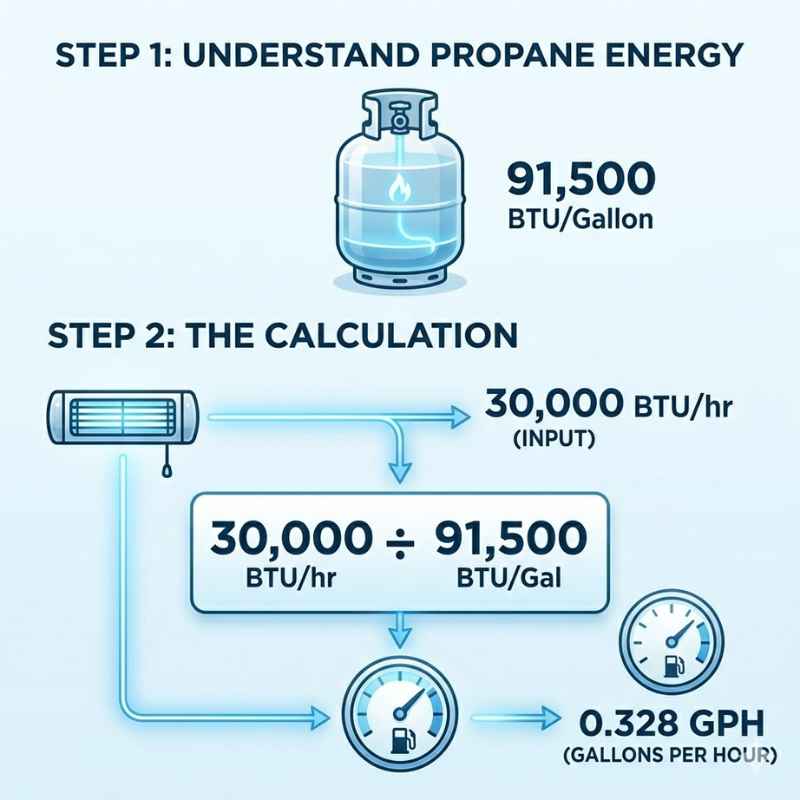 How Much Fuel Does a 30,000 BTU Heater Use Per Hour?