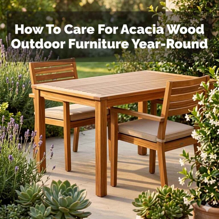 How To Care For Acacia Wood Outdoor Furniture Year-Round