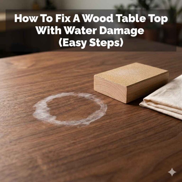 How To Fix A Wood Table Top With Water Damage