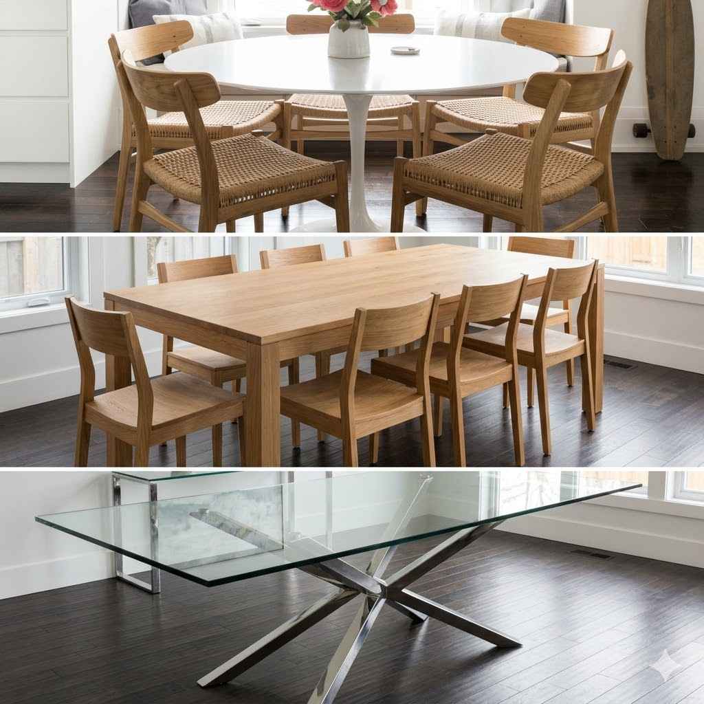 The Dance of Dark Wood Floors and Dining Table Colors