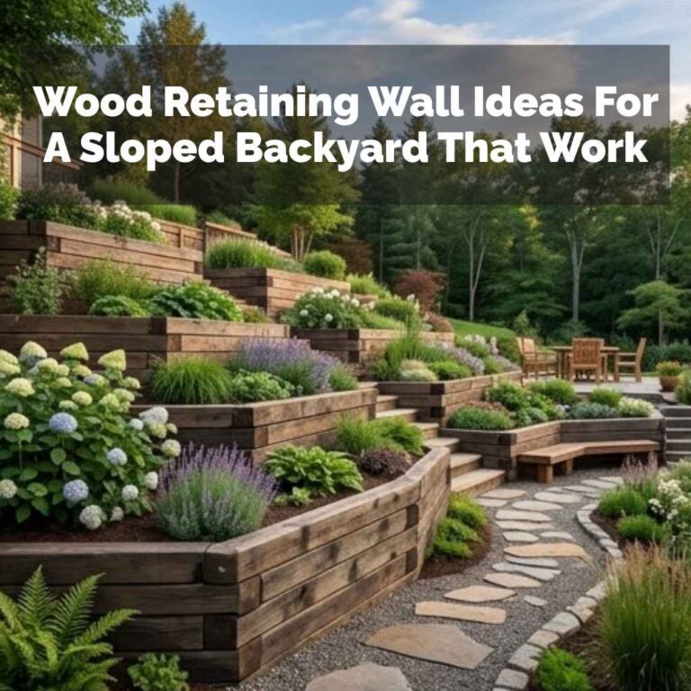 Wood Retaining Wall Ideas For A Sloped Backyard That Work