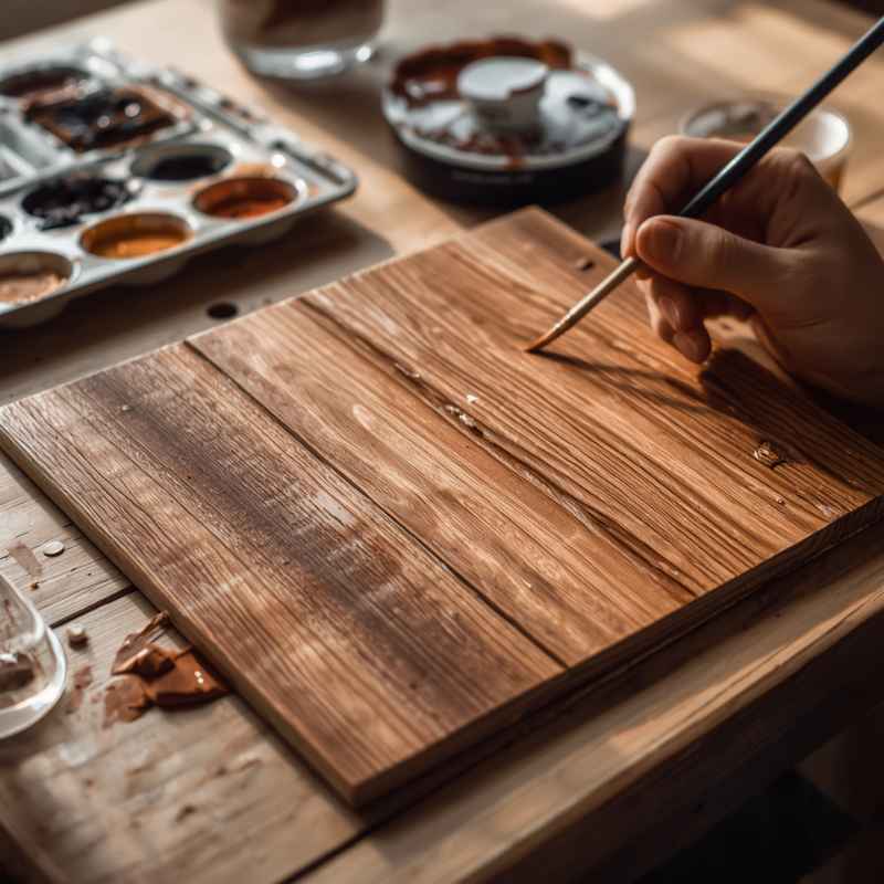How To Paint A Wood Grain Effect With Acrylics