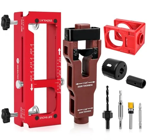 Aluminum Door Hinge Mortise Jig Kit for Router