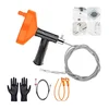 33-foot drain snake auger for clearing a clogged bathtub drain