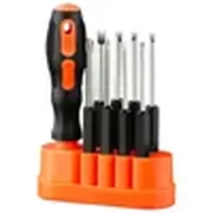 8-in-1 multi-bit screwdriver set with Phillips and flathead tips