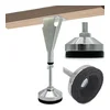 Adjustable center support leg for preventing future bed slat breaks
