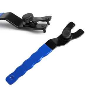 Adjustable pin spanner wrench for loosening a stuck Emtek door knob rosette