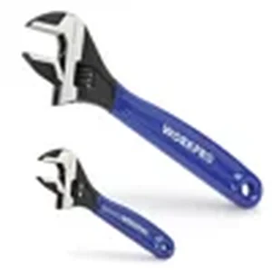 Adjustable wrench for tensioning mobile home tie-down straps
