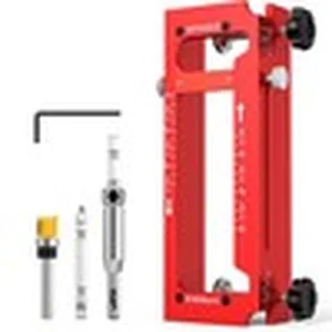 Aluminum adjustable door hinge mortise router jig template