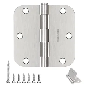 AmzGod satin nickel door hinges 3 pack 3.5 inch