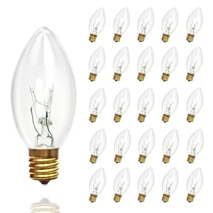 25 pack C9 replacement bulbs 7 watt incandescent