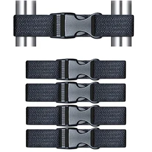 Adhesive strap lock securing cabinet door handles for child safety