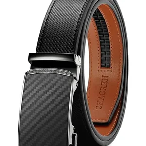 CHAOREN mens leather ratchet belt customizable fit