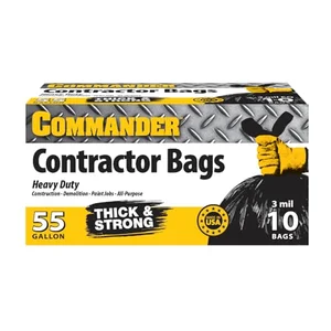 Commander 55 gallon heavy duty contractor trash bags
