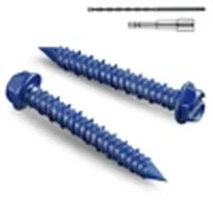 Concrete screw anchors with drill bit for wall mounting