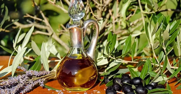 Glass bottle of cooking oil similar to canola oil used for wood treatment