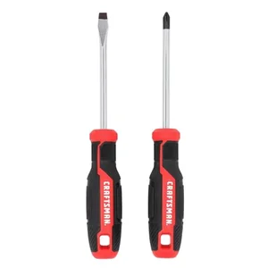 Craftsman 2-piece Phillips and flathead screwdriver set for removing an Emtek door knob