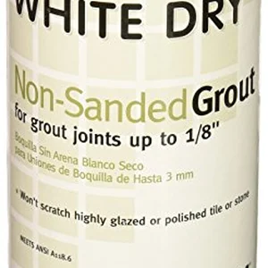 Custom Building Products white non-sanded tile grout powder bag