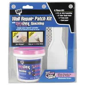 DAP DryDex spackling wall repair patch kit with color-change dry indicator