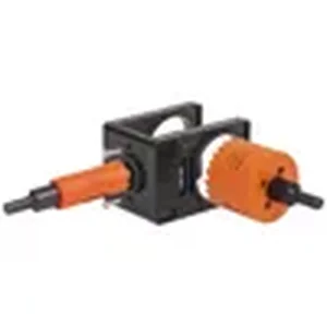 Door lock installation kit with hole saw for cutting a deadbolt hole