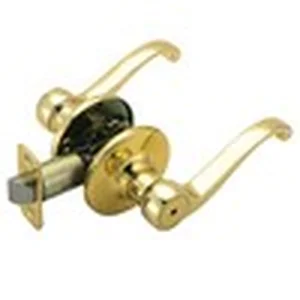 Design House brass scroll privacy door lever