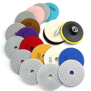 4 inch diamond polishing pad kit for granite and stone countertops